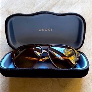 Gucci Tortoiseshell Aviator Sunglasses